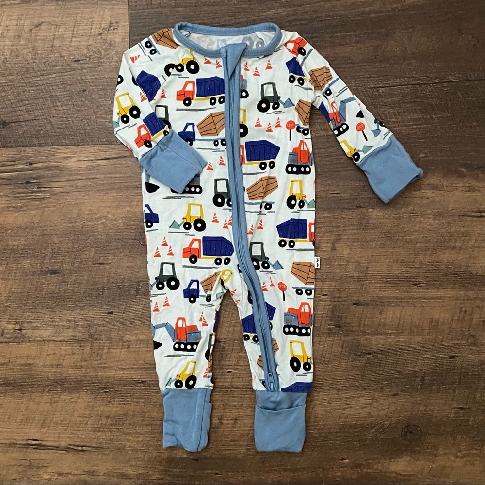 Little Sleepies Newborn Construction Print baby pajamas